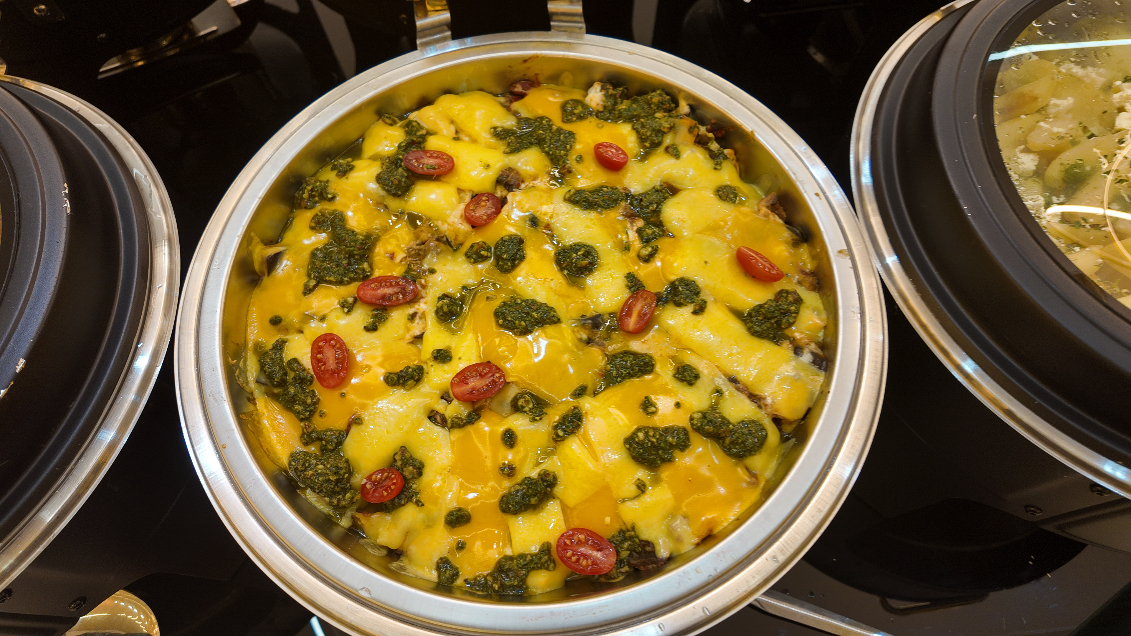 Elegant event setup with premium table settings and ambient lighting